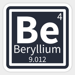 Beryllium — Periodic Table Element 4 Sticker